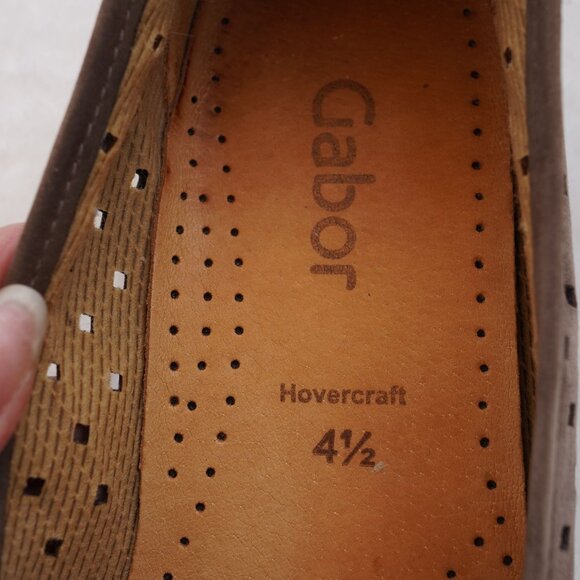 Gabor Hovercraft Brown Suede Perforated Flats Size 5.5‎ - Picture 7 of 10